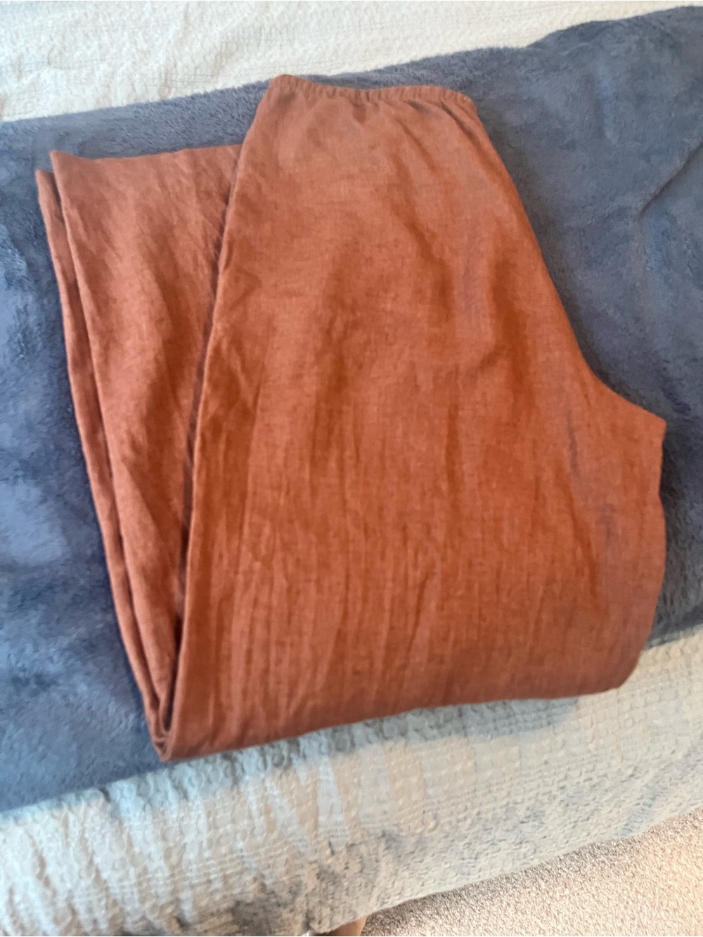 Abercrombie & Fitch Linen-Blend Pants in Rusty Brown